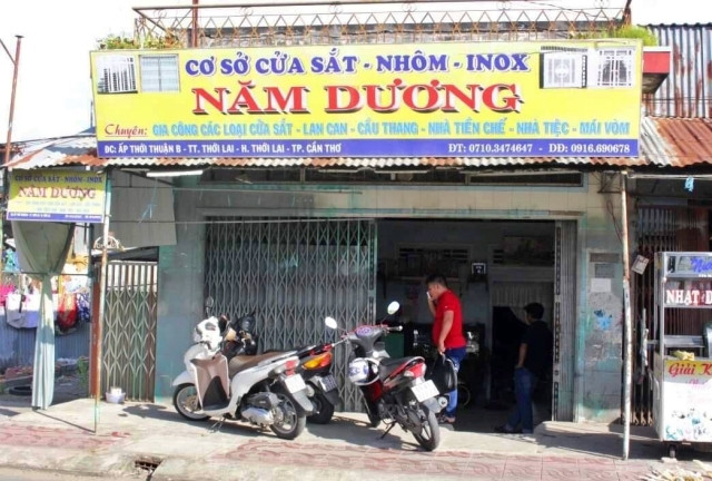 Căn nhà của ông Liêu Dương cặp Tỉnh lộ 922 bị ảnh hưởng - thu hồi bởi dự án Khu đô thị mới Thới Lai.