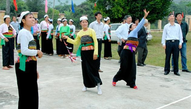 Đồng bào dân tộc Mường, huyện Nho Quan trong ngày hội (ảnh: baoninhbinh.org.vn)