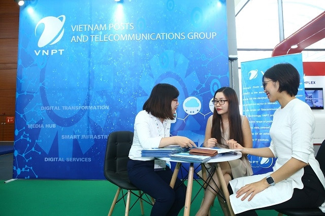 VNPT giới thiệu sản phảm dịch vụ tại Diễn đàn Khởi nghiệp Sáng tạo Hà Nội 2019.