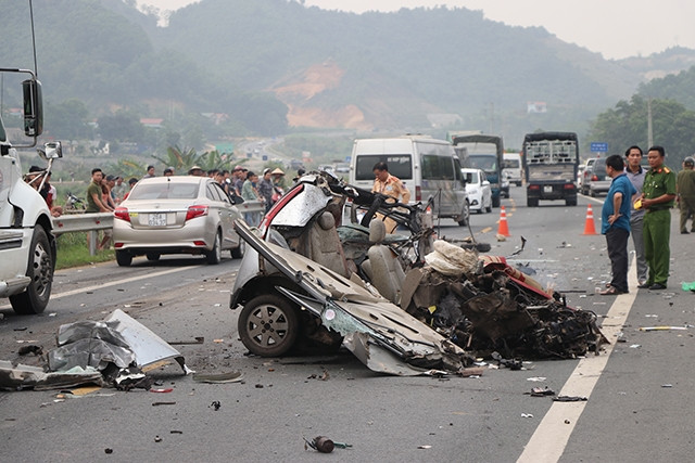 Hiện trường vụ tai nạn.