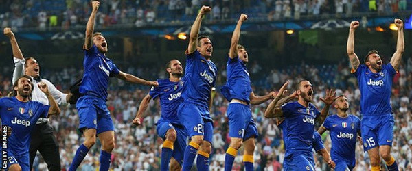 Các cầu thủ Juventus xuất sắc loại Real Madrid. (Ảnh Getty)