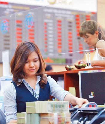 Điểm giao dịch ngân hàng Bảo Việt. Ảnh: AN THÀNH ĐẠT