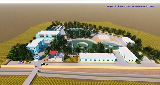 Trạm xử lý nước thải TP Bắc Giang.