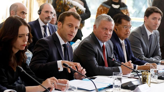 Các nhà lãnh đạo thế giới tại hội nghị về chống bạo lực trên internet. Ảnh: THE WASHINGTON POST