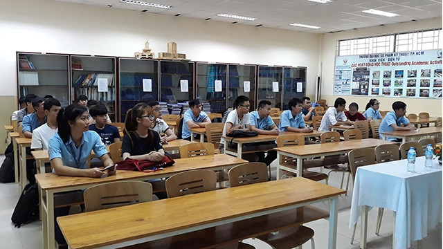 Giờ học của sinh viên Trường đại học Sư phạm Kỹ thuật TP Hồ Chí Minh.