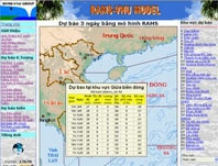 Giao diện trang chính <br>của www.rams-vnu.org.