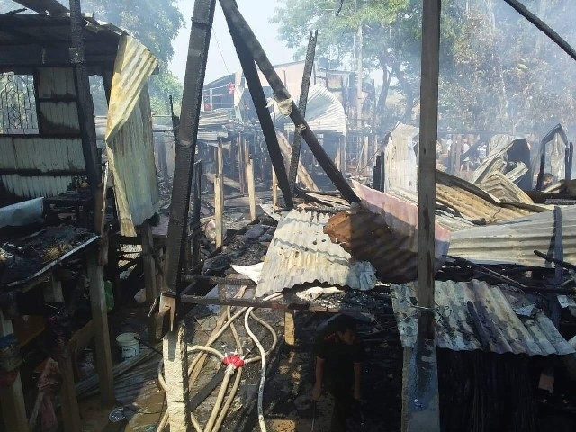 Hiện trường vụ cháy.