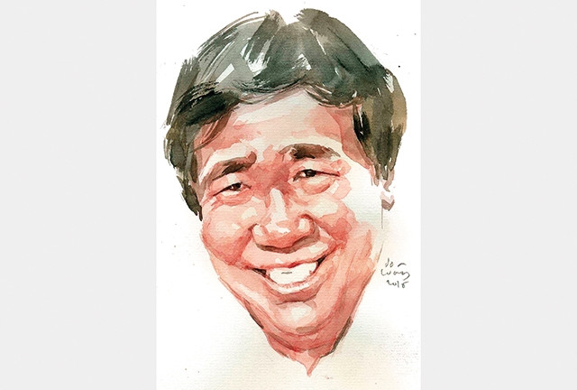 Ký họa nhà văn Bình Ca của họa sĩ Đỗ Hoàng Tường.