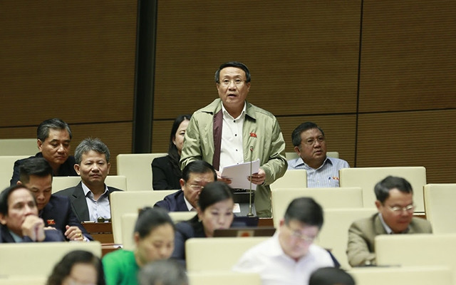 Đại biểu Hà Sỹ Đồng đoàn Quảng Trị. (ẢNH: DUY LINH)