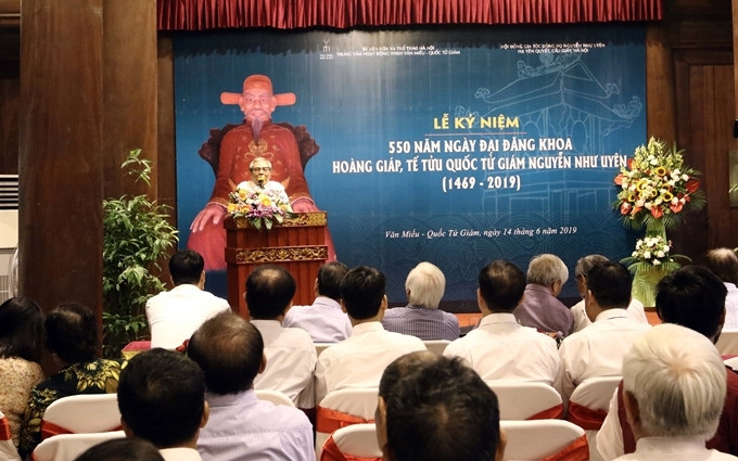 Kỷ niệm 550 năm ngày Đại đăng khoa của Hàng giáp, Tế tửu Quốc Tử Giám Nguyẽn Như Uyên.