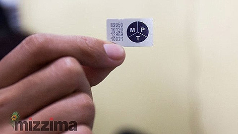 Mẫu sim di động sẽ được phát miễn phí cho các đoàn thể thao nước ngoài của MPT. (ảnh: Mizzima)