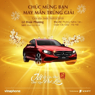 Nạp thẻ VinaPhone, một nữ khách hàng trúng 2,5 tỷ đồng