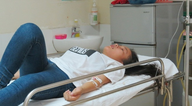 Thí sinh Trần Thị Lan hiện đang điều trị tại bệnh viện.