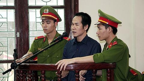 Bị cáo Lê Thanh Đại trước vành móng ngựa.