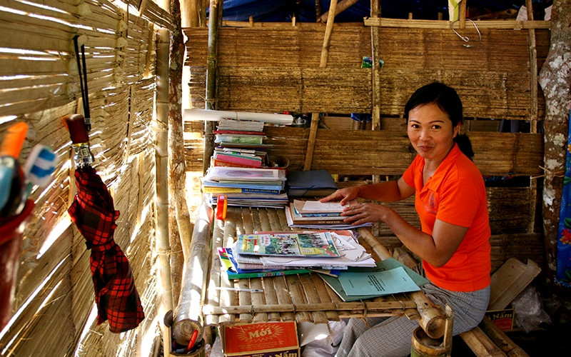 Căn phòng của cô giáo vùng cao Ðiện Biên.