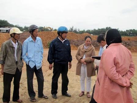 khu vực đất ông Trí bị cưỡng chế, san ủi.