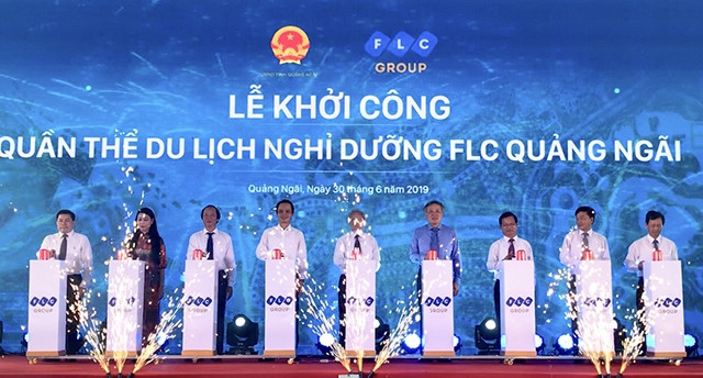 Nghi thức khởi công Quần thể du lịch nghỉ dưỡng FLC Quảng Ngãi.