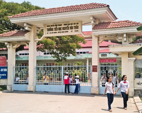 Trường mới đạt chuẩn quốc gia ở xã Ða Phước, huyện Bình Chánh.