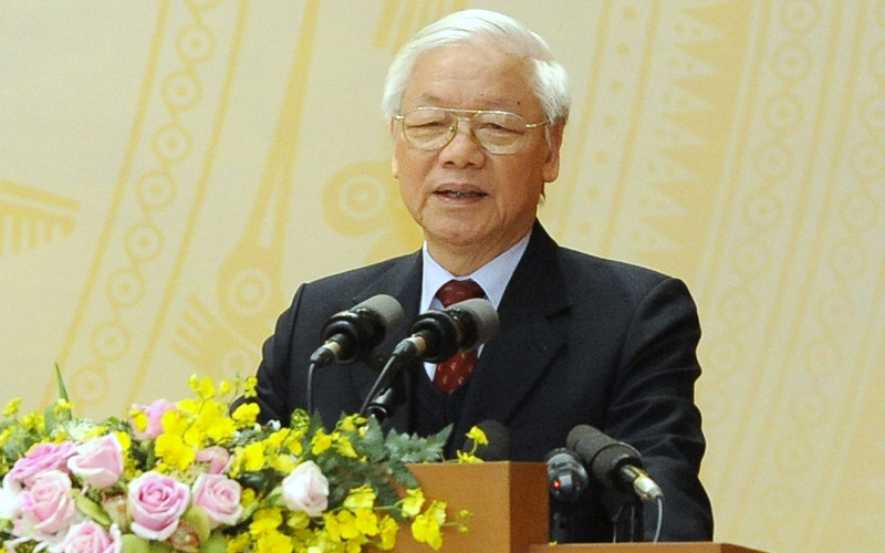 Tổng Bí thư, Chủ tịch nước Nguyễn Phú Trọng phát biểu tại Hội nghị (Ảnh: TRẦN HẢI).