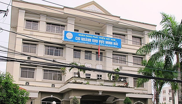 Trụ sở Ngân hàng Phát triển Việt Nam, chi nhánh khu vực Minh Hải. (ảnh minh họa)