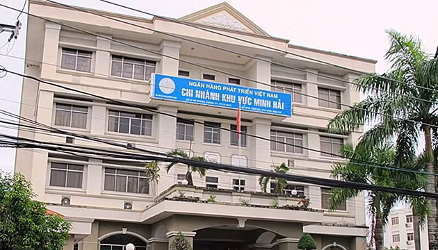 Trụ sở Ngân hàng Phát triển Việt Nam, chi nhánh khu vực Minh Hải. (ảnh minh họa)