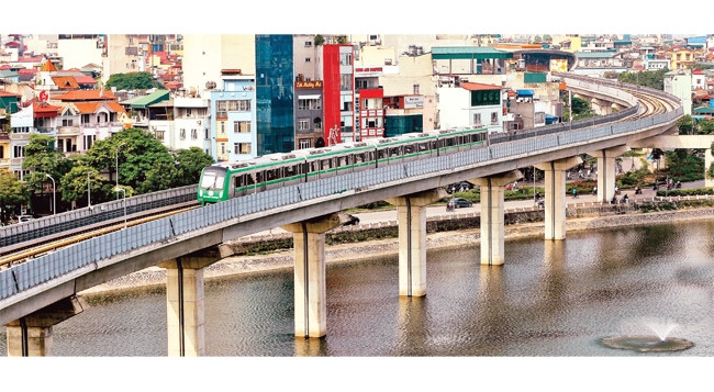 Tuyến đường sắt trên cao Cát Linh - Hà Đông. Ảnh | NGUYỄN NAM