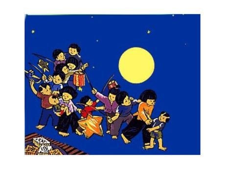 Cùng rước đèn Trung thu nào! Tranh của Nguyễn Phương Trinh, 8 tuổi (Hà Nội).