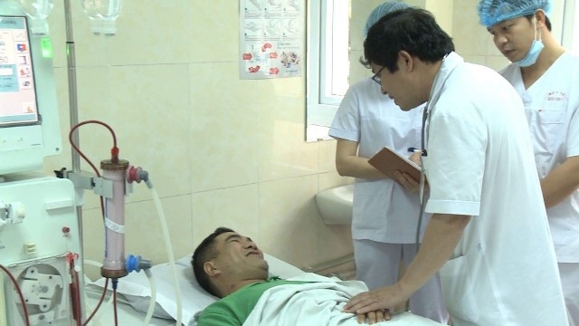 Khu chạy thận nhân tạo Bệnh viện E Hà Nội.