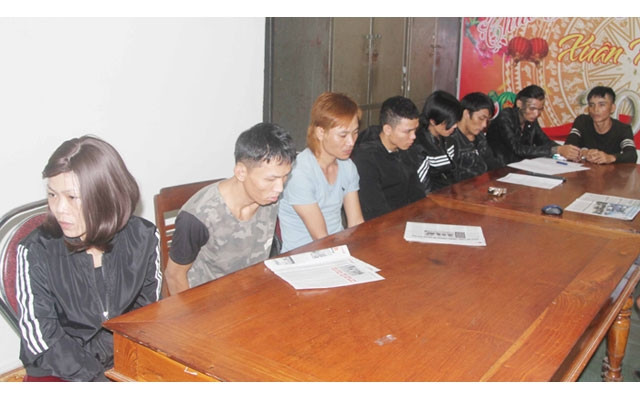 Các đối tượng bị bắt giữ ngày 16-6.