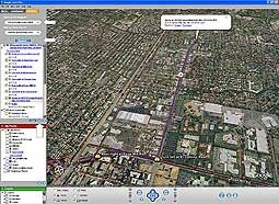 Giao diện Google Earth.