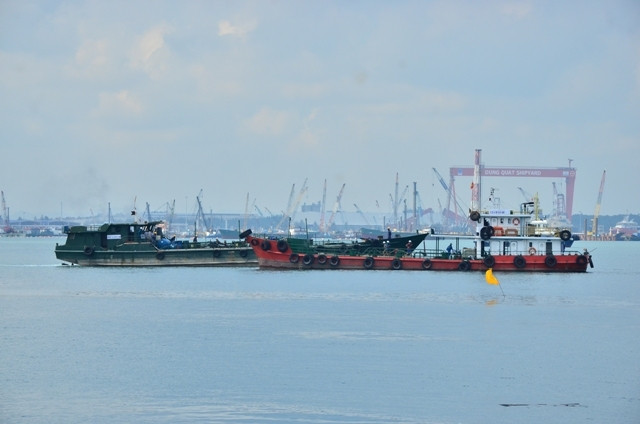 Diễn tập tìm kiếm cứu nạn hàng hải vùng cảng biển Quảng Ngãi