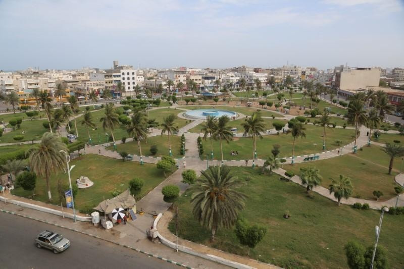 Toàn cảnh cảng Hodeidah nằm bên bờ Biển Đỏ, ngày 10-5. (Ảnh: Reuters)