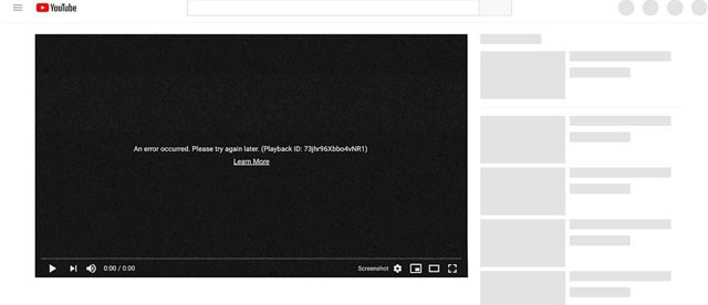 YouTube sập mạng trên toàn cầu