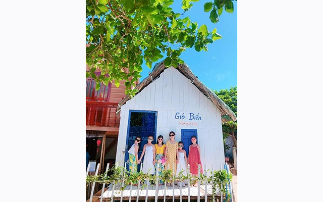 Một góc khu Gió Biển Homestay trên Ðảo Bé, Lý Sơn.