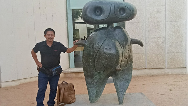 Họa sĩ Vũ Đức Hiếu thăm Bảo tàng Joan Miro ở Barcelona - Tây Ban Nha.