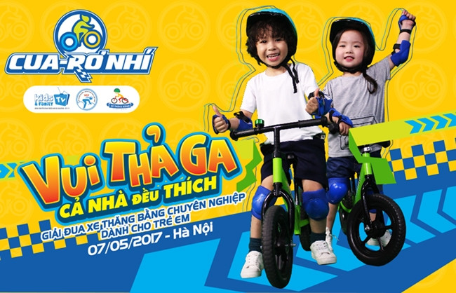 Khởi động giải đua xe thăng bằng cho trẻ từ một đến sáu tuổi