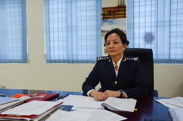 Chánh Văn phòng Cục Hải quan Điện Biên, Nguyễn Thị Hà trao đổi với phóng viên.