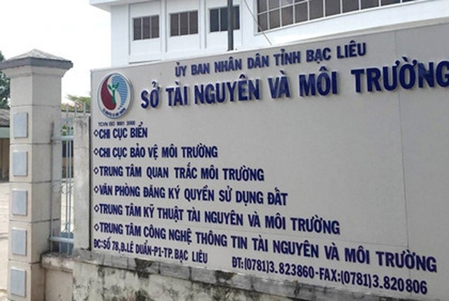 Trung tâm Kỹ thuật Tài nguyên và Môi trường Bạc Liêu, nơi xảy ra các vụ việc tham nhũng.