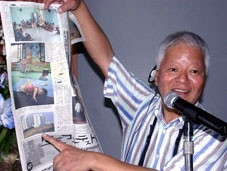 Ông Ishikawa: "Tôi đã đến các làng
hòa bình ở Hà Nội, Gio Linh -
Quảng Trị để gặp gỡ các nạn nhân
chất độc da cam, chụp 