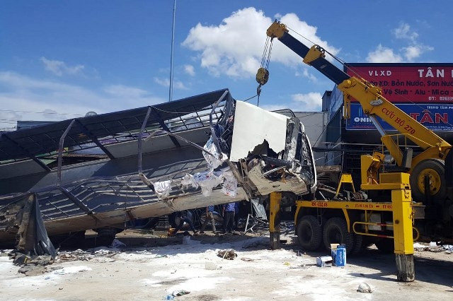 Hiện trường vụ tai nạn.