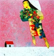 Giấc mơ hồng, tranh sơn dầu
của Nguyễn Khánh Toàn.