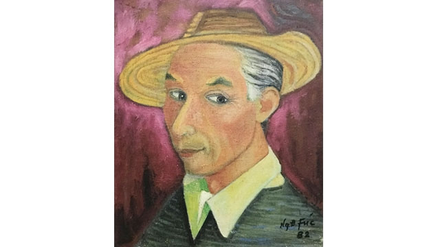 Chân dung tự họa của nhạc sĩ Nguyễn Đình Phúc.