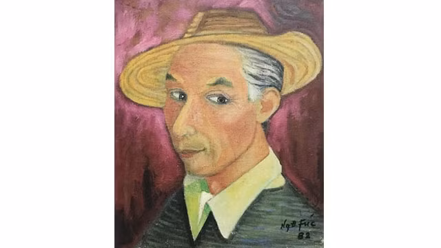 Chân dung tự họa của nhạc sĩ Nguyễn Đình Phúc.