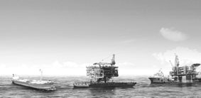 Các tàu dịch vụ kỹ thuật của <br>PTSC phục vụ khai thác dầu <br>khí ngoài khơi Bà Rịa - Vũng Tàu