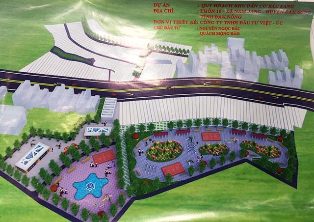 Hình ảnh quy hoạch dự án khu dân cư Bắc Sang được quảng bá, bán đất công khai trên mạng xã hội.