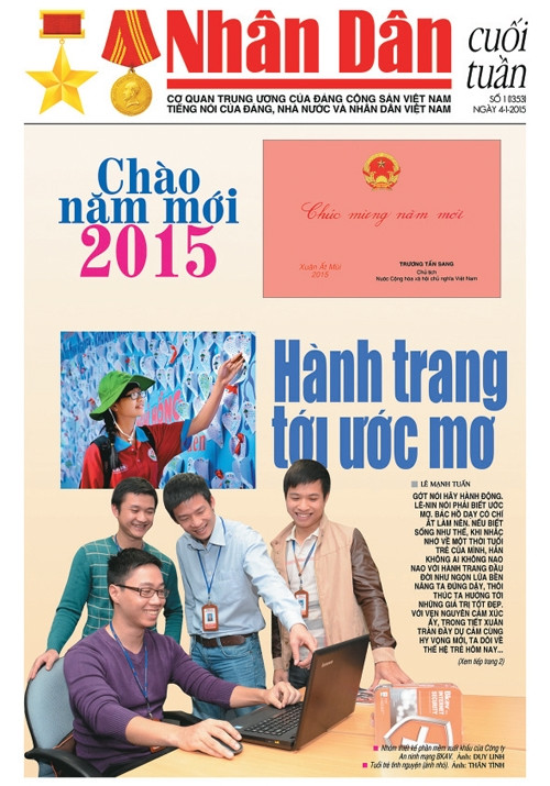 Ðón đọc Nhân Dân cuối tuần số 1-2015 (Phát hành từ ngày 2-1-2015)