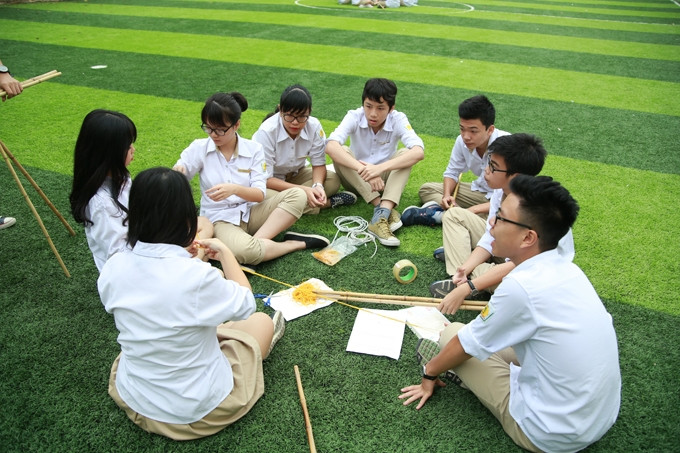 Học sinh Trường THPT Phan Huy Chú (Ảnh: Trường THPT PHC )