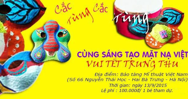 Cùng bé tự vẽ mặt nạ Trung thu