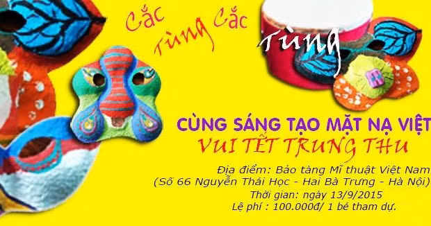 Cùng bé tự vẽ mặt nạ Trung thu