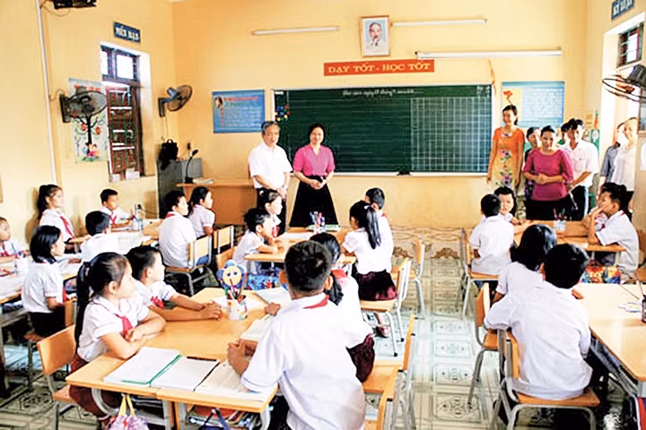 Một tiết học của học sinh Trường tiểu học Phục Lễ (Thủy Nguyên, Hải Phòng).